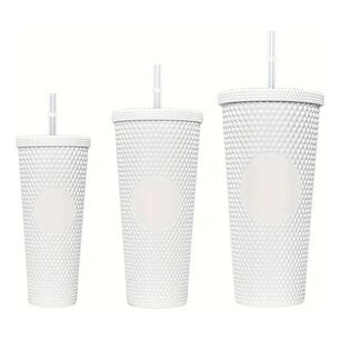 Pack 3 Vasos Tumbler Tipo Starbucks Doble Pared Bpa Libre