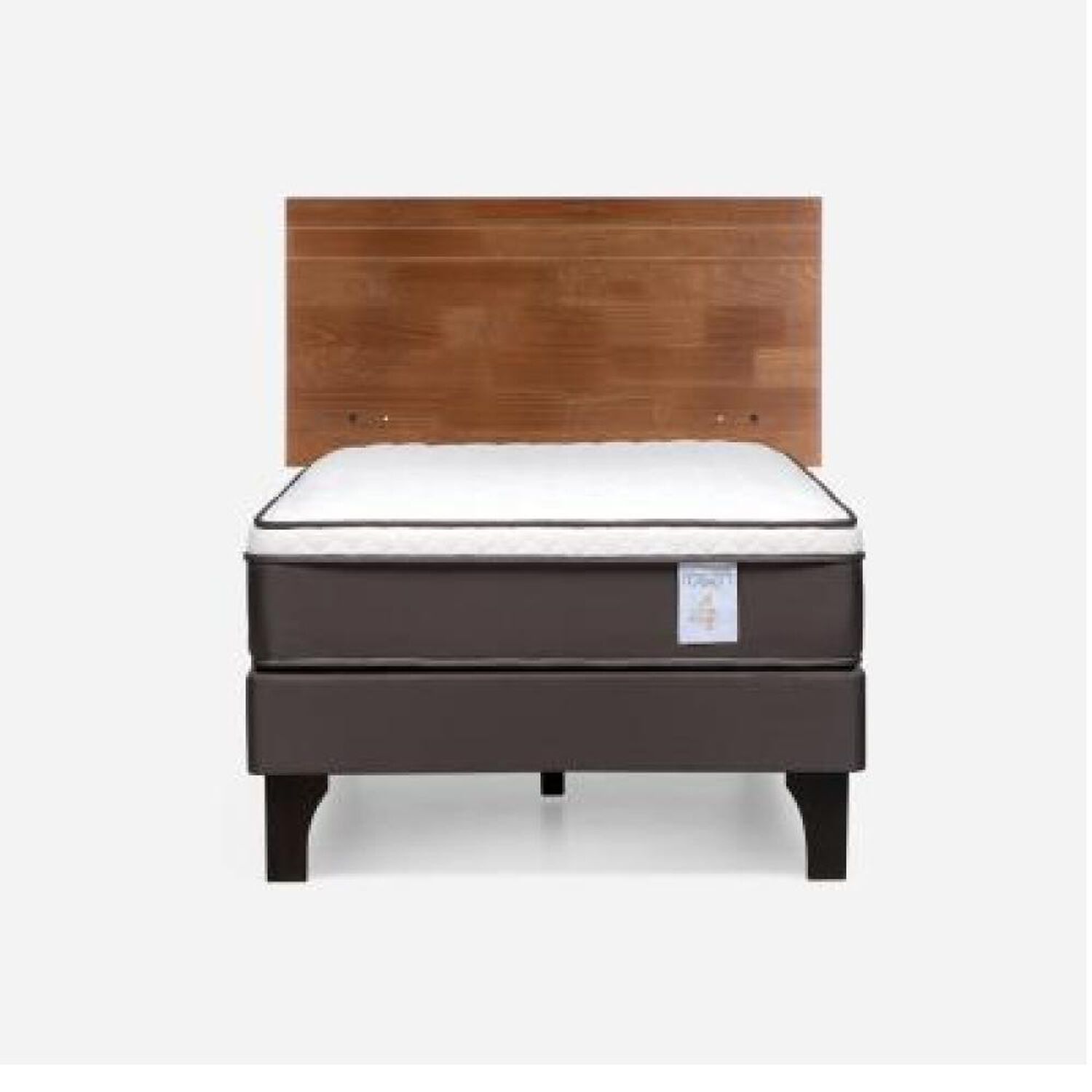 Cama Europea Rosen New Style 4 Plus / 1 Plaza / Base Normal + Respaldo Tabor Caramelo image number 7.0
