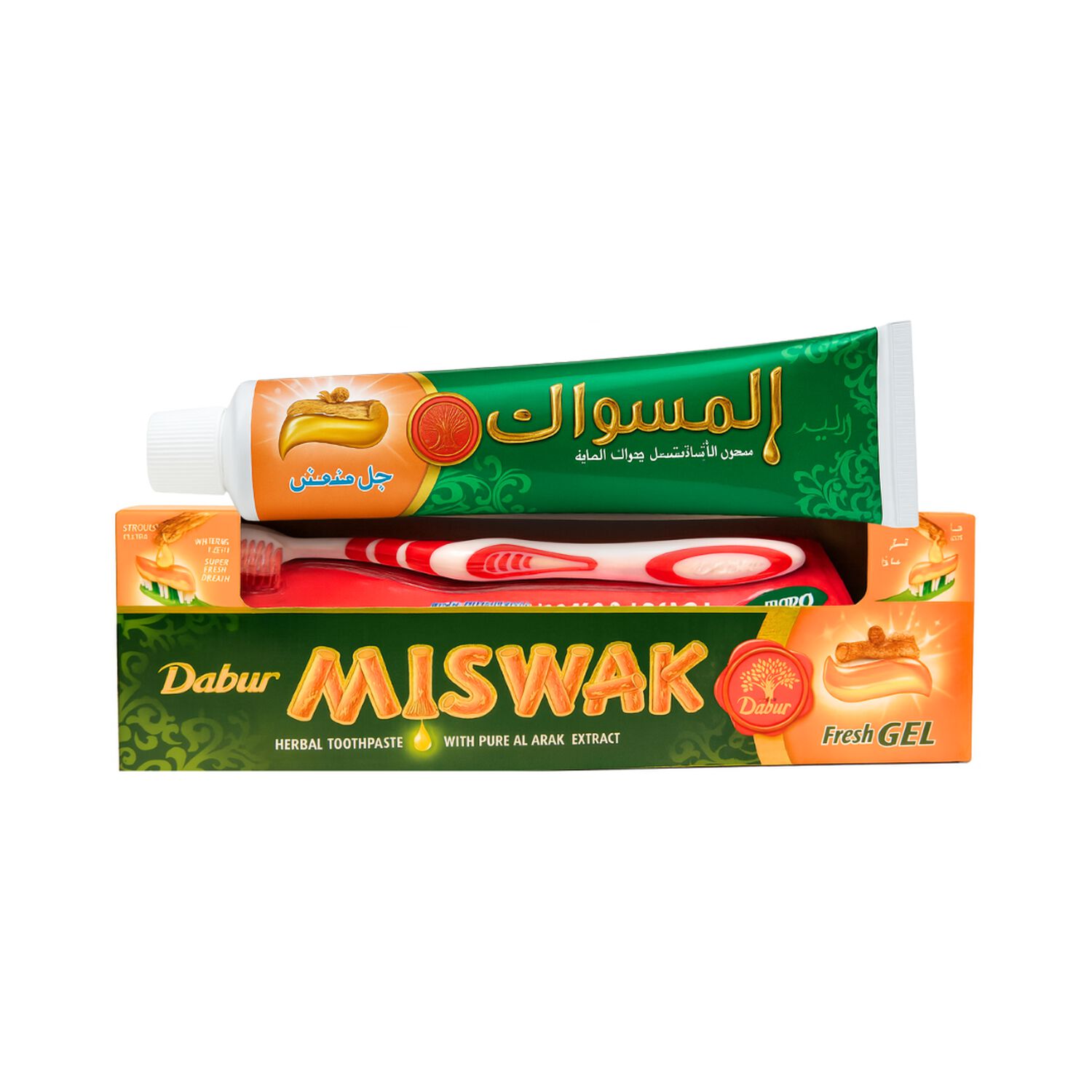 Dabur Miswak Pasta Dental Fresh Gel 150 Gr + Cepillo image number 0.0