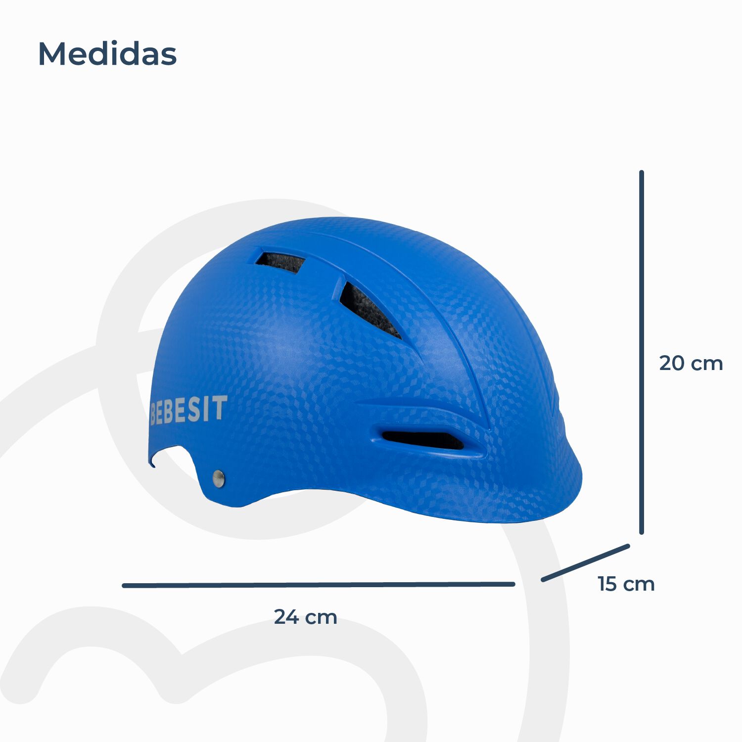 Casco Bicicleta Regulable Ni&ntilde;o Ni&ntilde;a Azul Bebesit image number 4.0