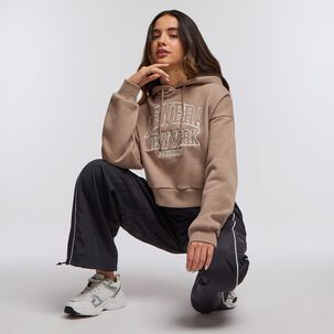 Polerón Estampado Regular Cuello Alto Con Capucha Mujer Freedom