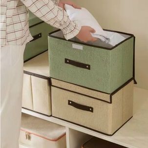 4 Unidades Cajas Organizadoras De Tela Plegables Con Tapas