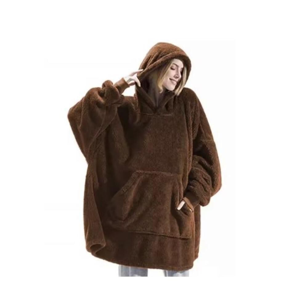 Poleron Felpa Con Capucha Manta Polar Bata Frazada Inviern image number 11.0
