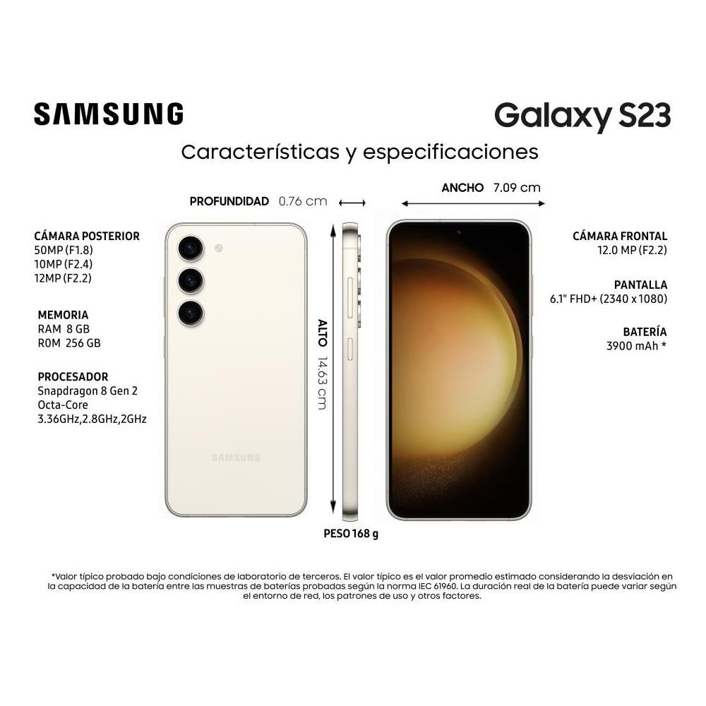 Smartphone Samsung Galaxy S23 / 5G / 256 GB / Liberado image number 4.0