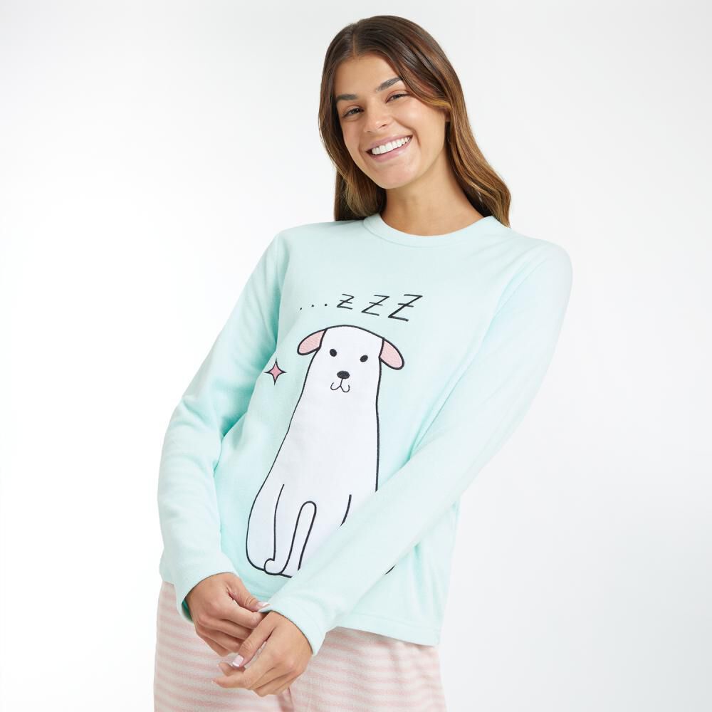 Polera De Pijama Polar Manga Larga Mujer Freedom image number 0.0