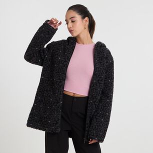 Chaqueta Regular Oversize Cuello Alto Con Capucha Mujer Freedom