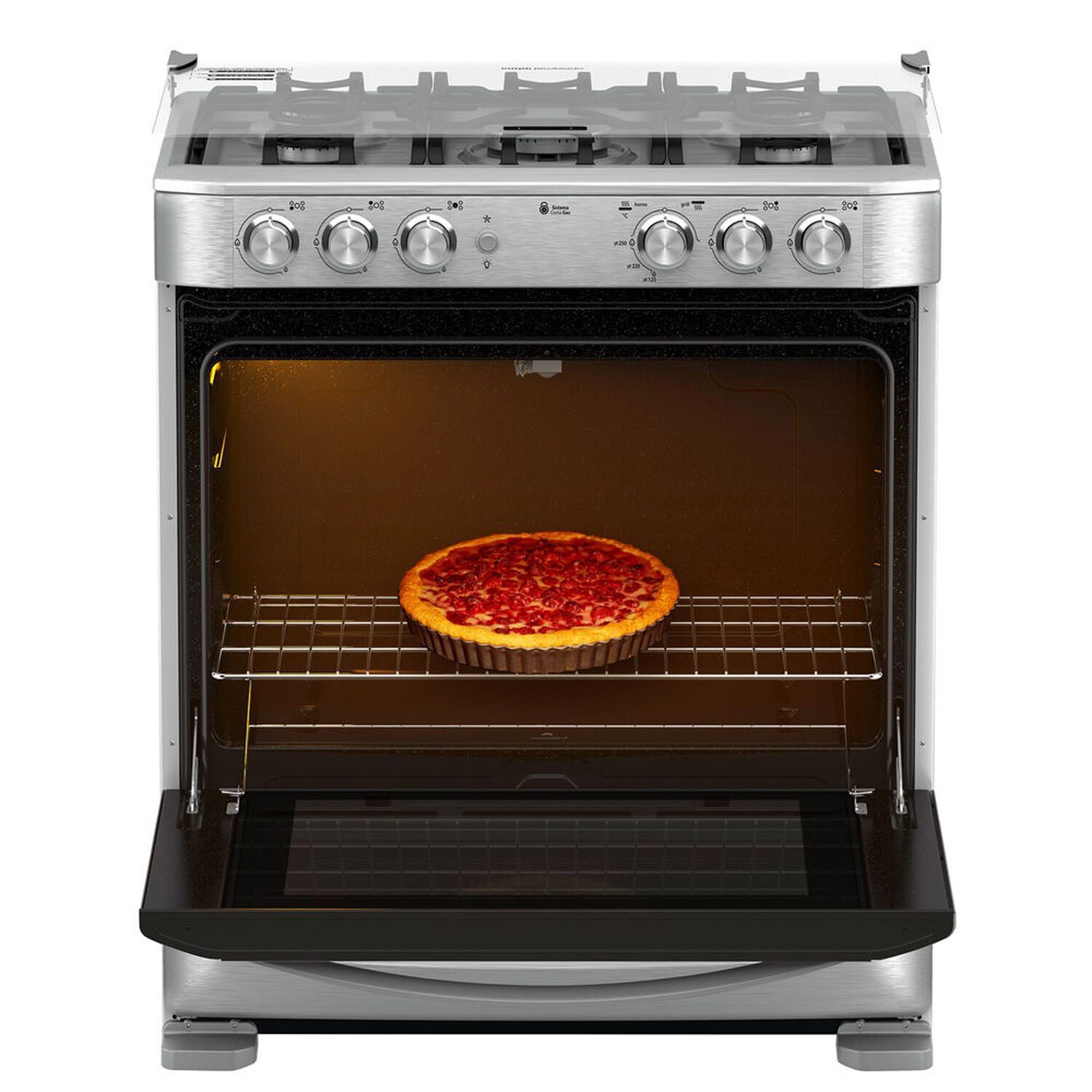 Cocina A Gas Mabe 5 Quemadores Con Grill Andes7650fx1 image number 4.0