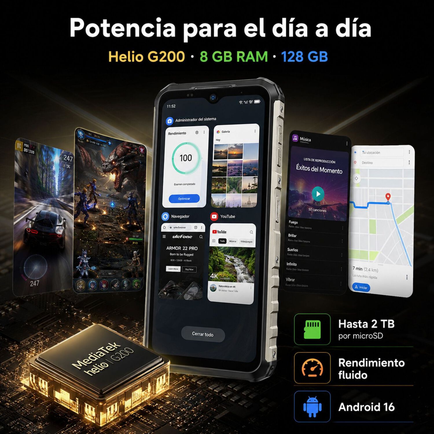 Ulefone Armor 22 Pro Esim Celular Rugged 8gb 128gb Delgado image number 6.0