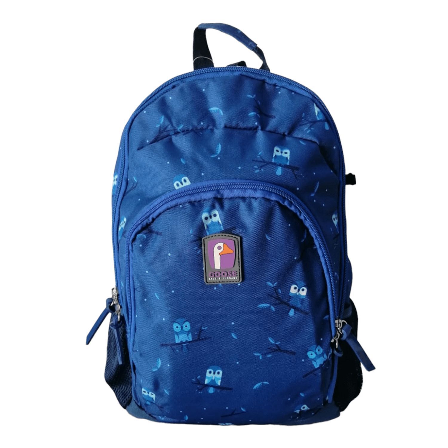 Mochila Escolar Infantil Azul Dise&ntilde;o B&uacute;hos Espaciosa Durable image number 0.0