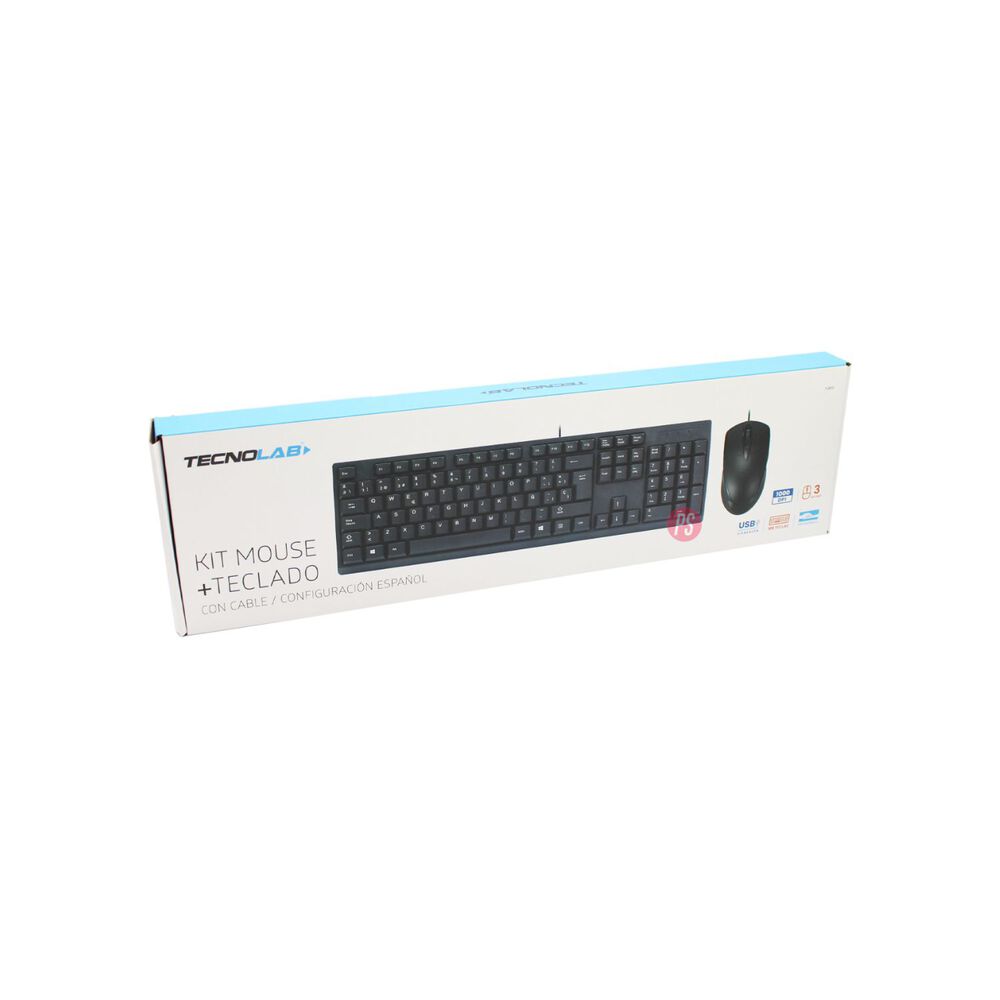 Kit Teclado Y Mouse Con Cable Usb Color Negro - Ps image number 2.0