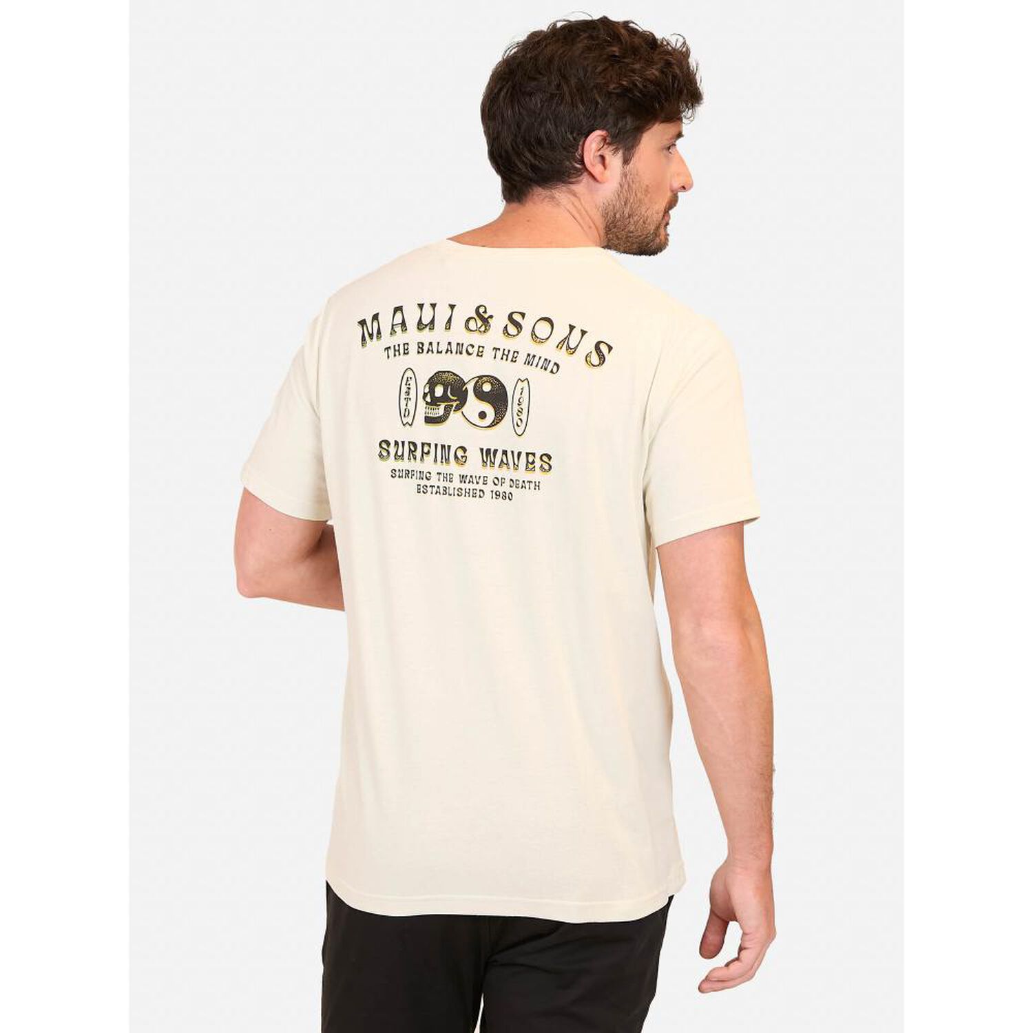 Polera Lisa Regular Manga Corta Cuello Redondo Hombre Maui And Sons image number 2.0