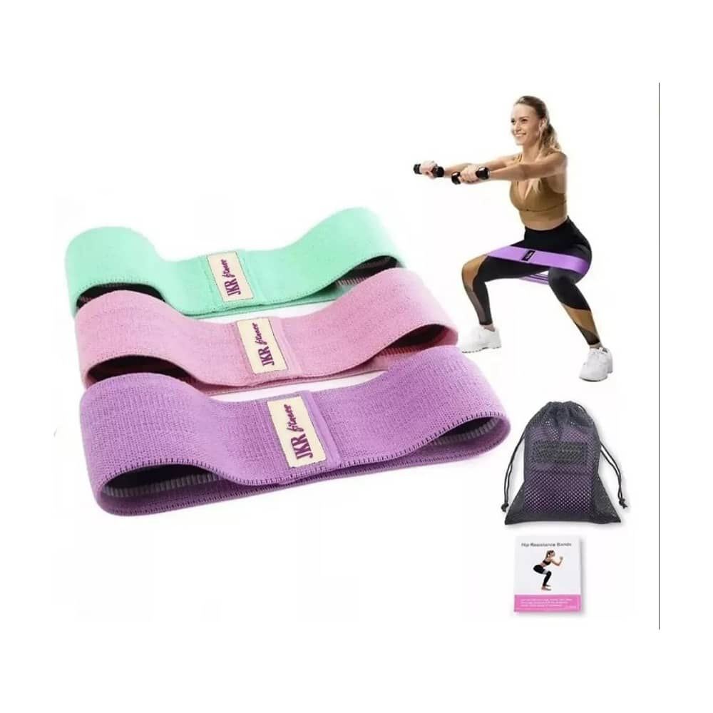 3 Bandas El&aacute;sticas De Resistencia Ejercicio Tela Loop Profesional Antideslizante image number 0.0