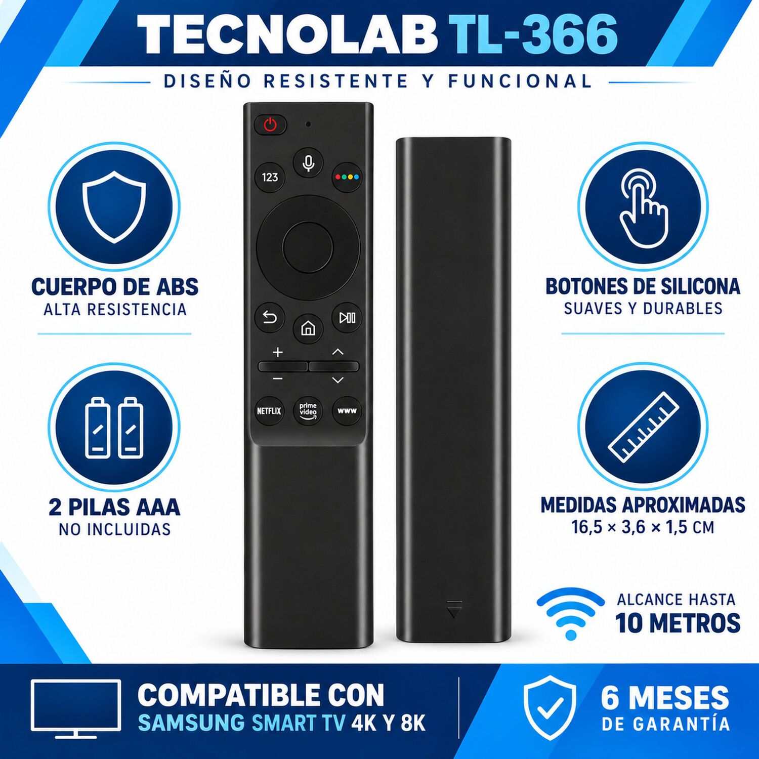 Control Remoto Compatible Samsung Smart Tv 4k - 8k C/micr&oacute;fono 366 image number 8.0