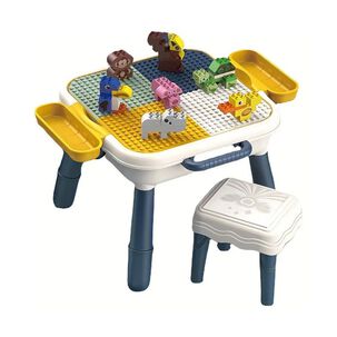 Bloques De Construccion Ensamblados Mesa Y Silla Niños