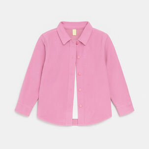 Camisa Rosa Niña Manga Larga Con Brillos