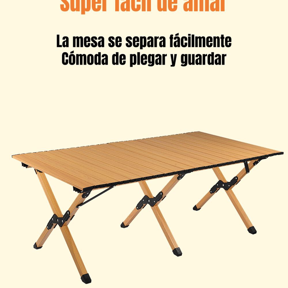 Mesa De Camping Plegable Impermeable 120x58cm Kemi image number 3.0