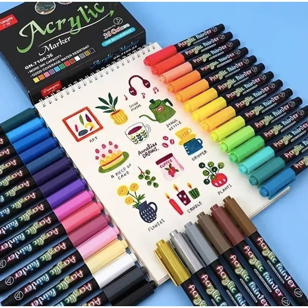 Libro Para Colorear Mandala Premium + 24 Lapic&eacute;s Acrilicos image number 2.0