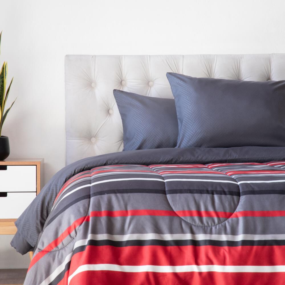 Set Plum&oacute;n + Juego De S&aacute;banas Casaideal Genova / 2 Plazas image number 0.0