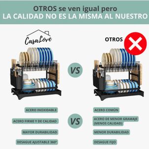 Secador Platos Inoxidable 2 Niveles