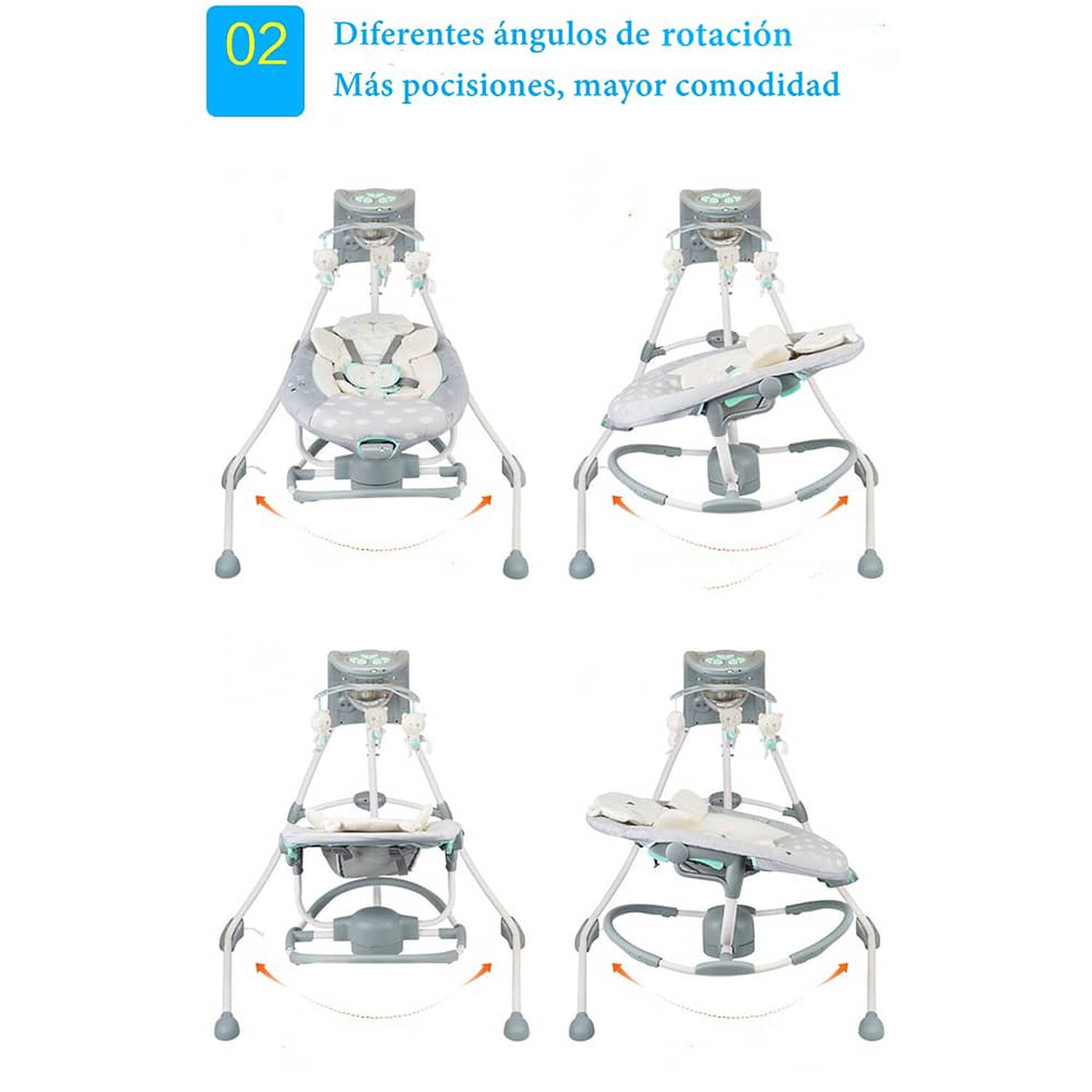 Columpio Mecedora Electrico 360&deg; Ingenuity Lubabycas image number 3.0