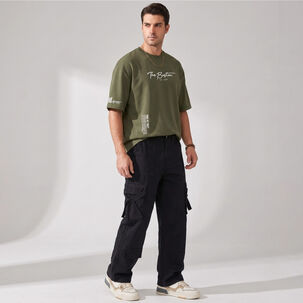 Pantalon Jeans Oversize Cargo Hombre