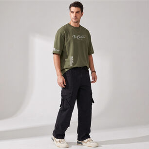 Pantalon Jeans Oversize Cargo Hombre