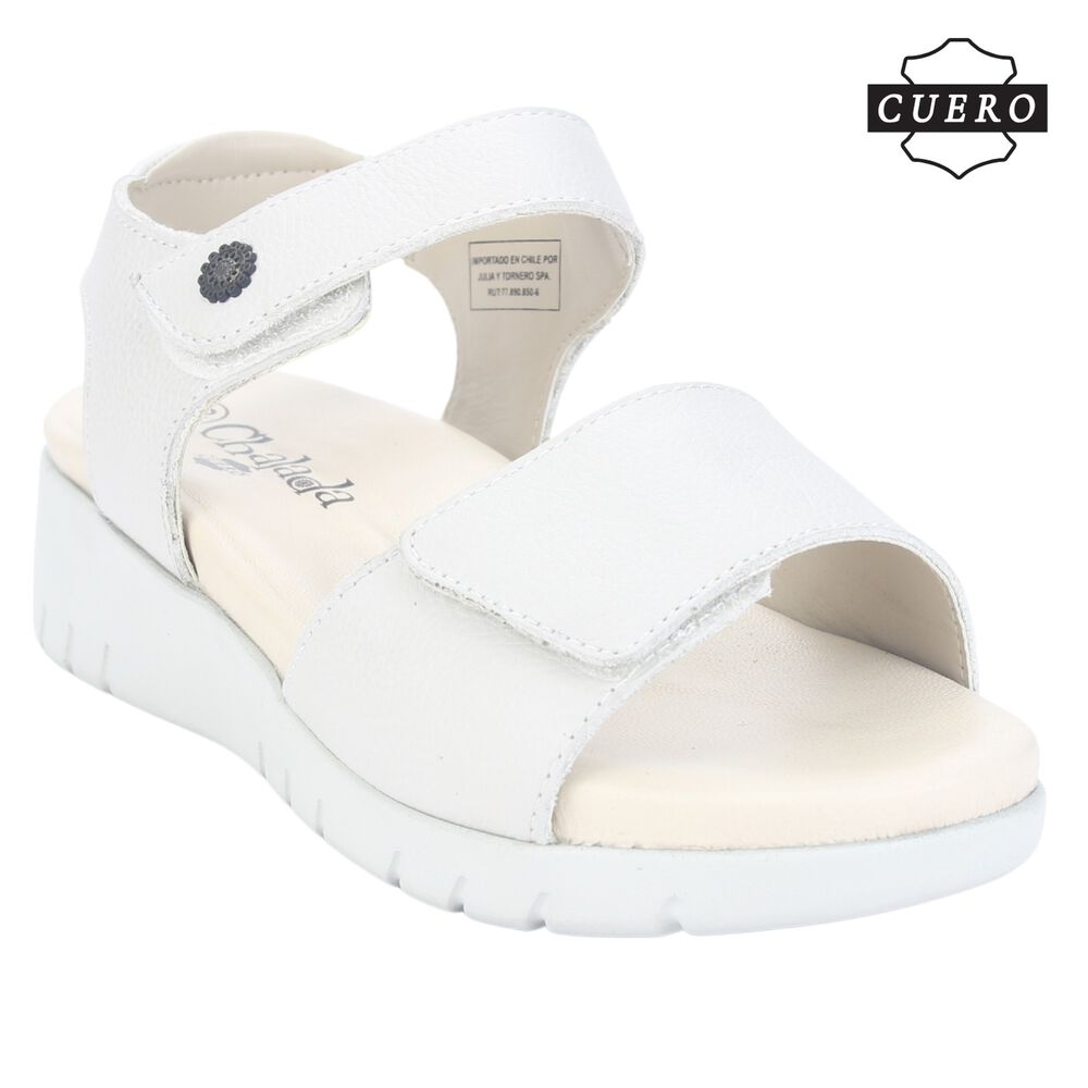 Sandalia De Cuero Chalada Mujer Raisa-2 Blanco Casual image number 3.0