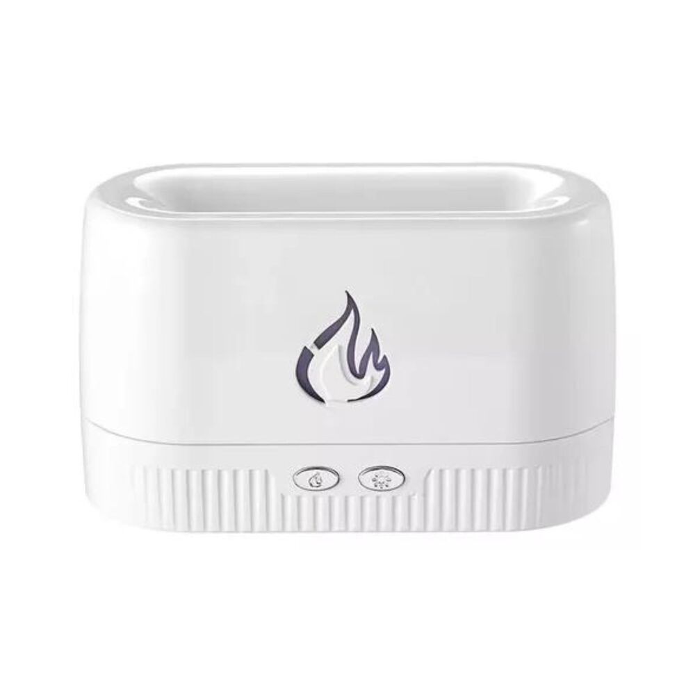 Pack Humidificador Blanco Efecto Llamas + 6 Esencias image number 1.0