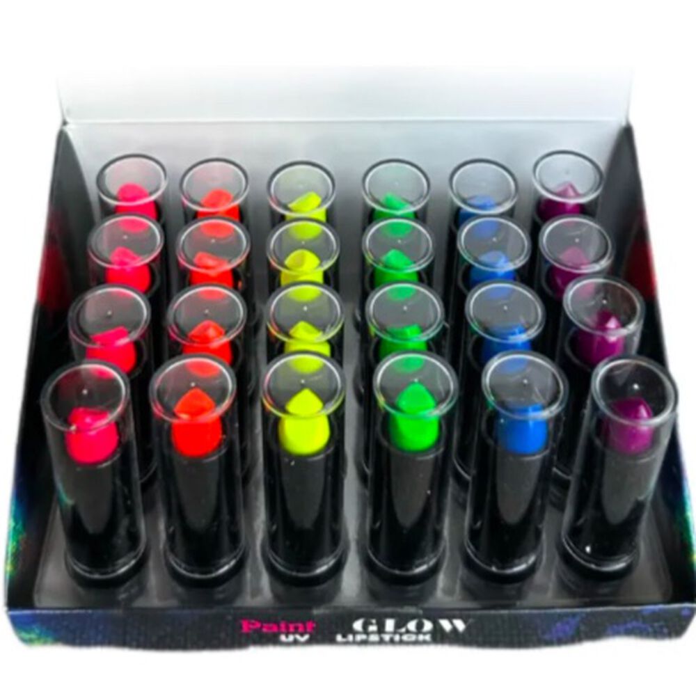 6 X Lápiz Labial Colores Flúor Glow Uv image number 1.0