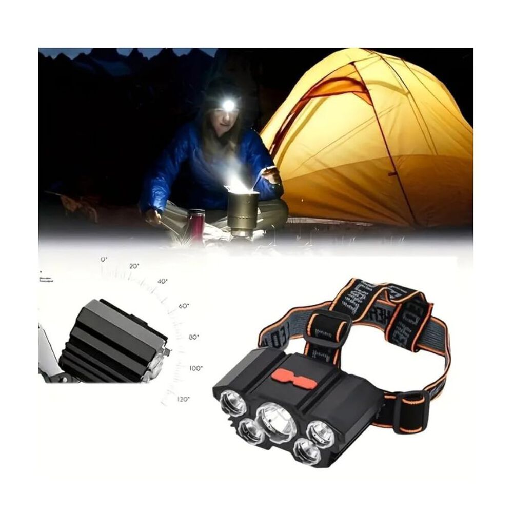 Linterna De Cabeza 5 Led Recargable image number 1.0