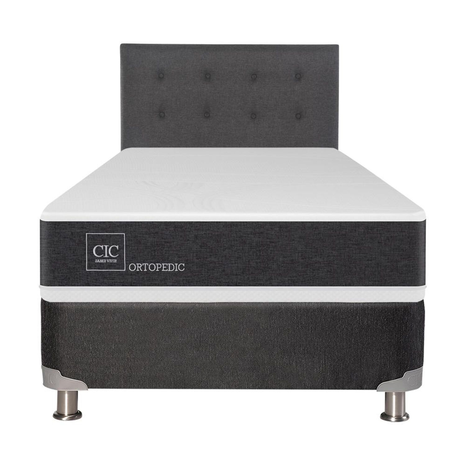 Box Spring Cic Ortopedic / 1.5 Plazas / Base Normal + Respaldo image number 0.0