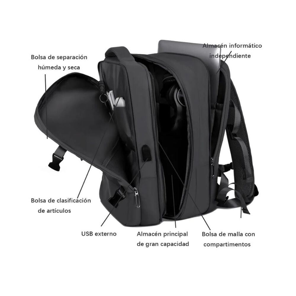 Bolso Genérico Viajero Impermeable Mochila image number 1.0