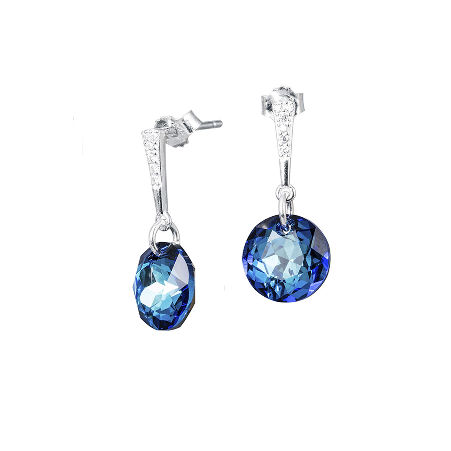 Aros Gracia Cristales Genuinos Bermuda Blue image number 0.0
