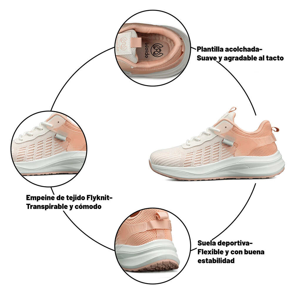 Zapatilla Urbana Deportiva Soft Malla Mujer Weide Xjh66 image number 8.0