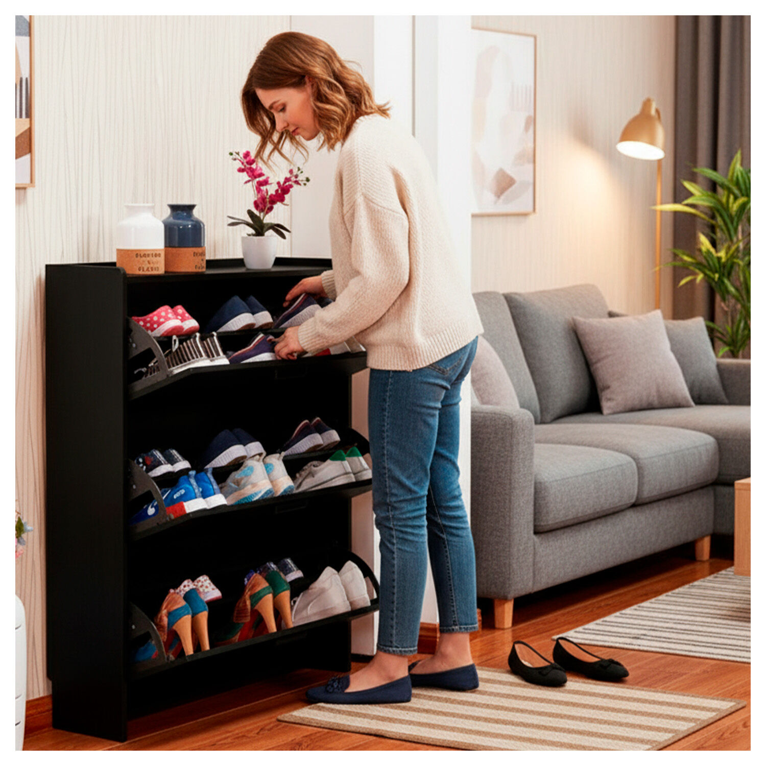 Mueble Zapatero Organizador Estante Para Zapatos Vtrin image number 3.0