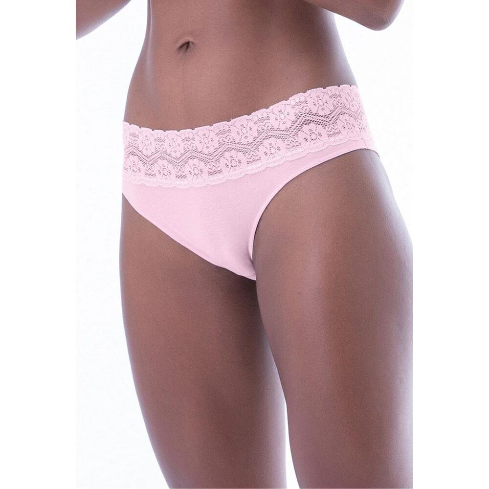 Bikini Algod&oacute;n Con Encaje Palo De Rosa 2rios image number 0.0