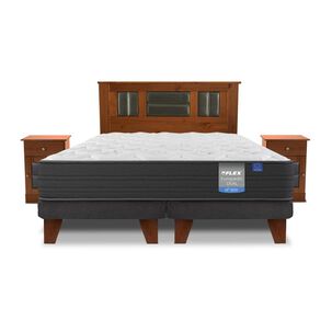 Cama Europea Flex Europedic Dual / King / Base Dividida + Set De Maderas