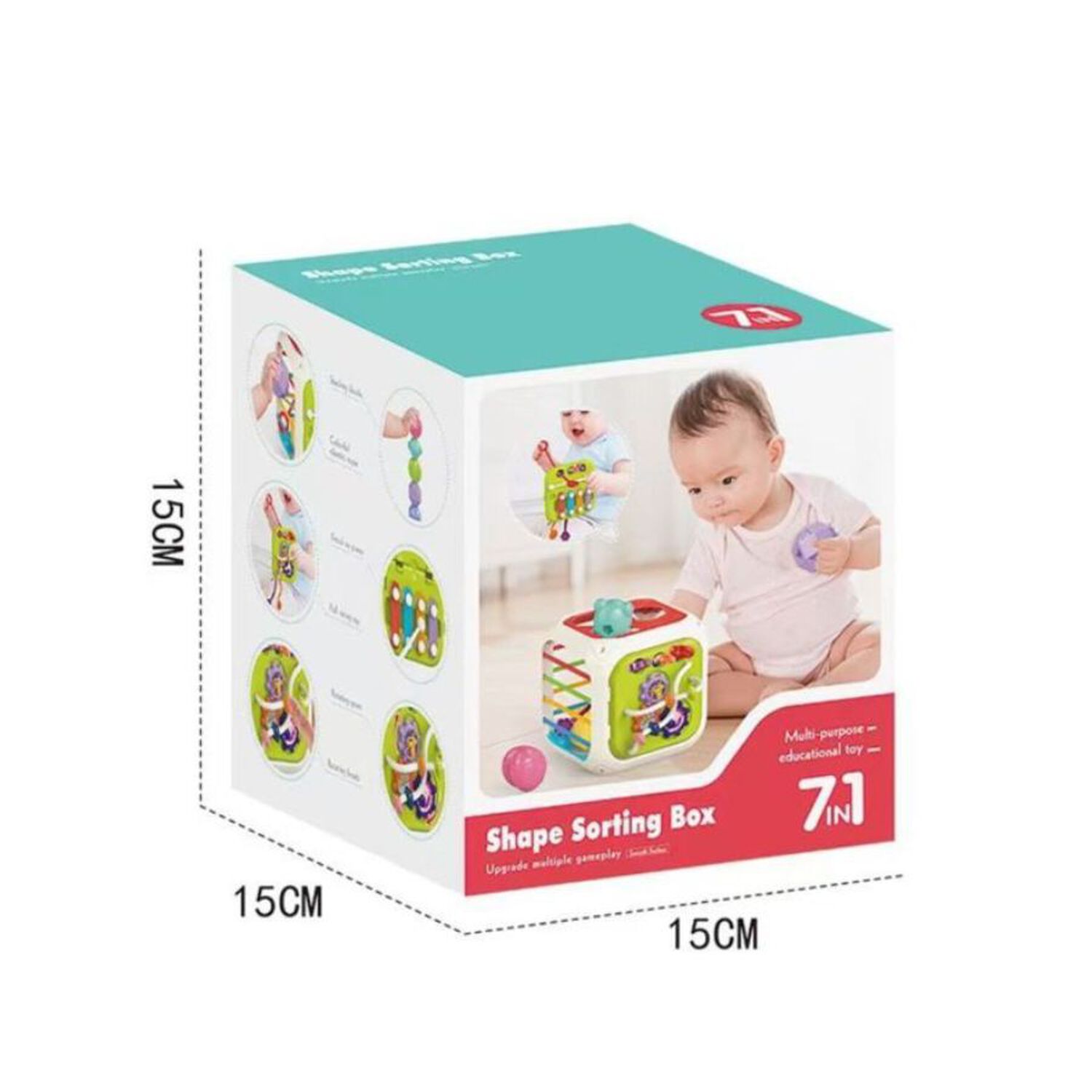 Cubo De Actividades Para Beb&eacute;s Juguete De Ense&ntilde;anza 7 En 1 image number 1.0