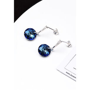 Aros Gracia Cristales Genuinos Bermuda Blue
