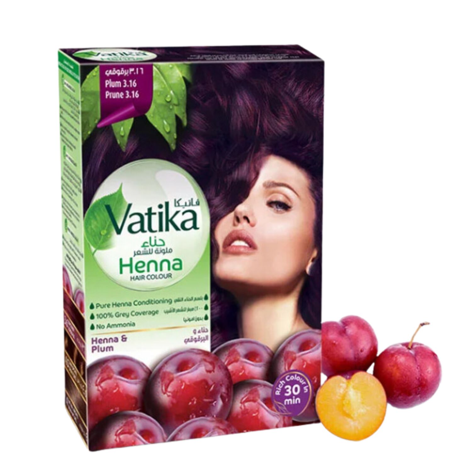 Vatika Henna Tintura Coloraci&oacute;n Ciruela 6 Sachets image number 1.0