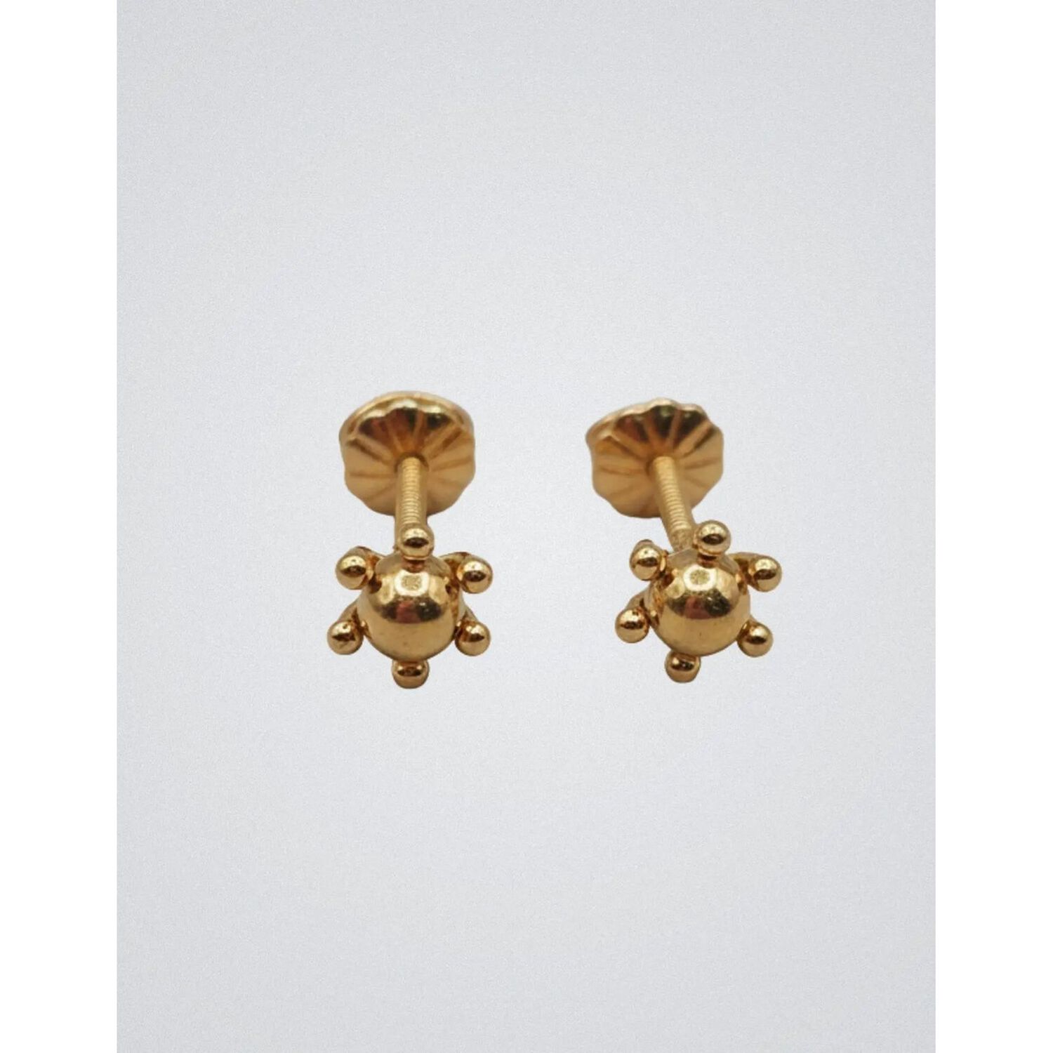 Aros Bolita Pistilo 5mm No2 Oro 18k 1.10gr Regalo Mujer Dorado image number 1.0