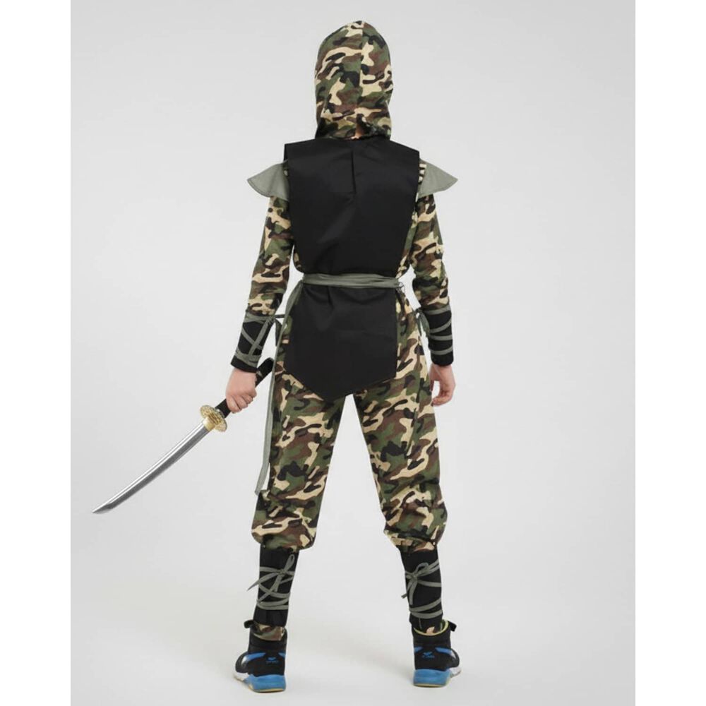 Disfraz Premium Ninja Dragon Esqueleto Camuflaje Infantil image number 9.0