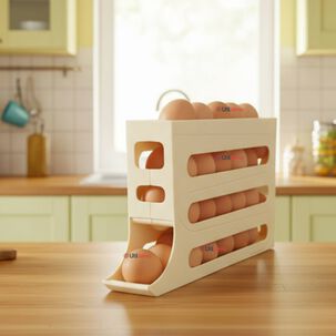 Organizador Dispensador De Huevos Para 30 Huevos Huevera 4 Niveles