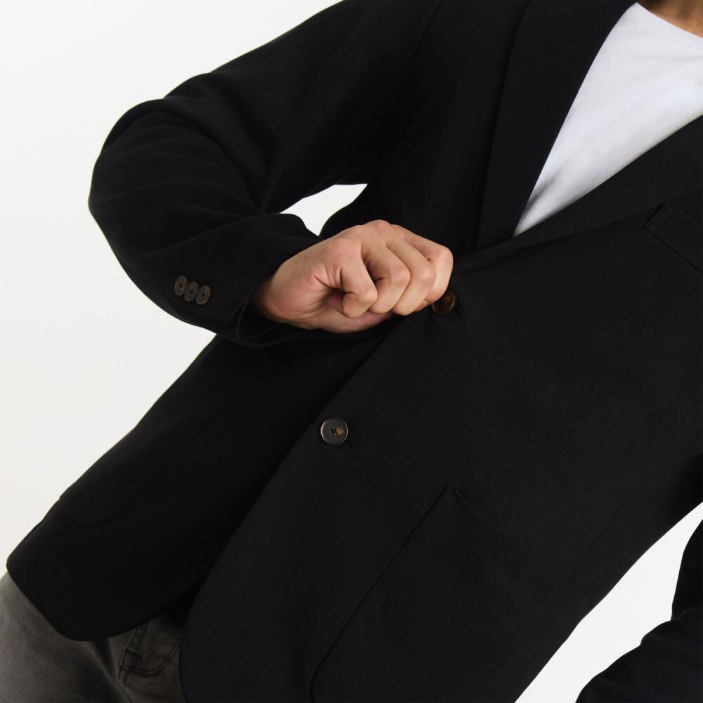 Blazer Slim Hombre Az Black image number 4.0