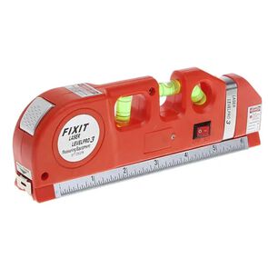 Nivelador Cinta M&eacute;trica Laser 4 En 1 Medidor Herramienta Rojo