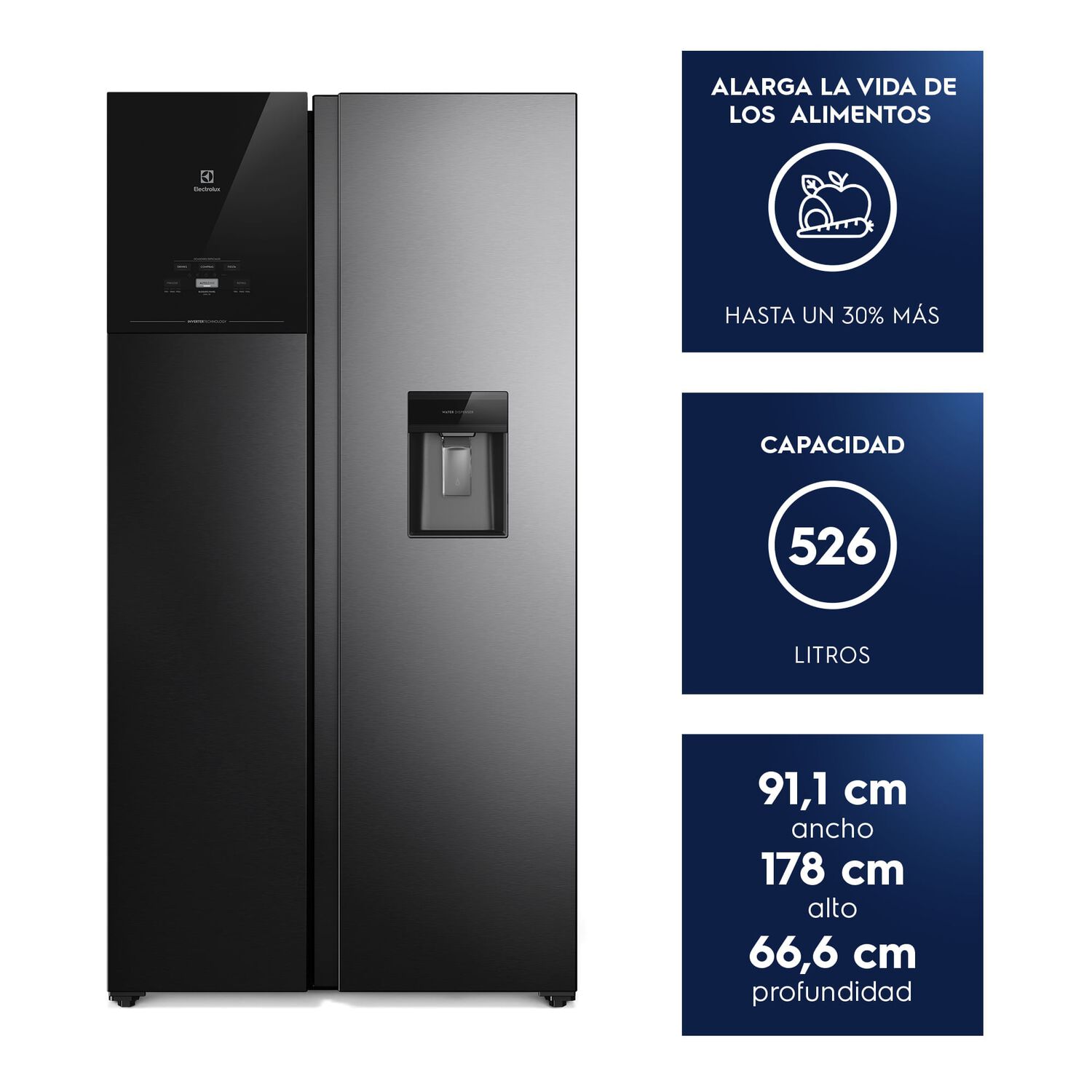 Refrigerador 526l No Frost Side By Side Inverter Es50wb image number 1.0