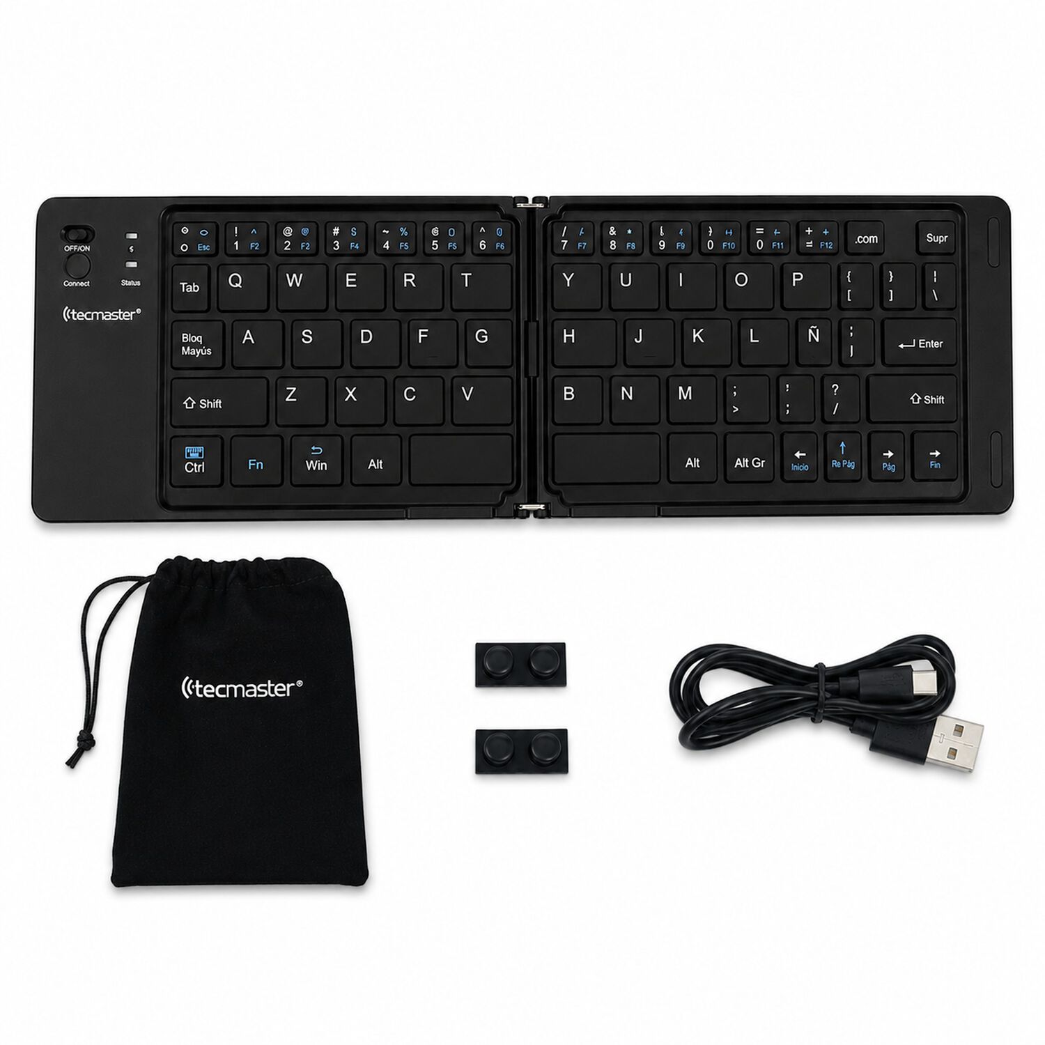 Teclado Bluetooth Plegable Multiplataformas Black image number 6.0