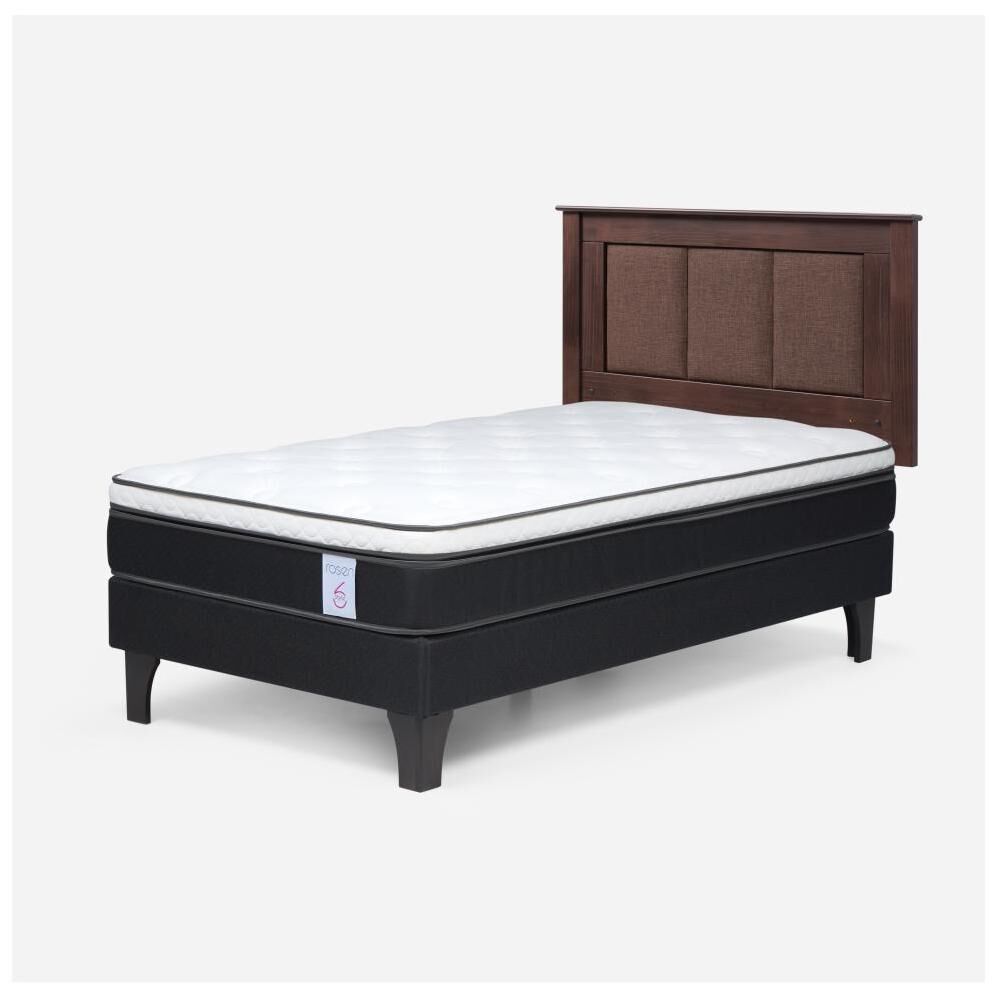 Cama Europea Rosen New Style 6 / 1.5 Plazas / Base Normal + Respaldo image number 1.0