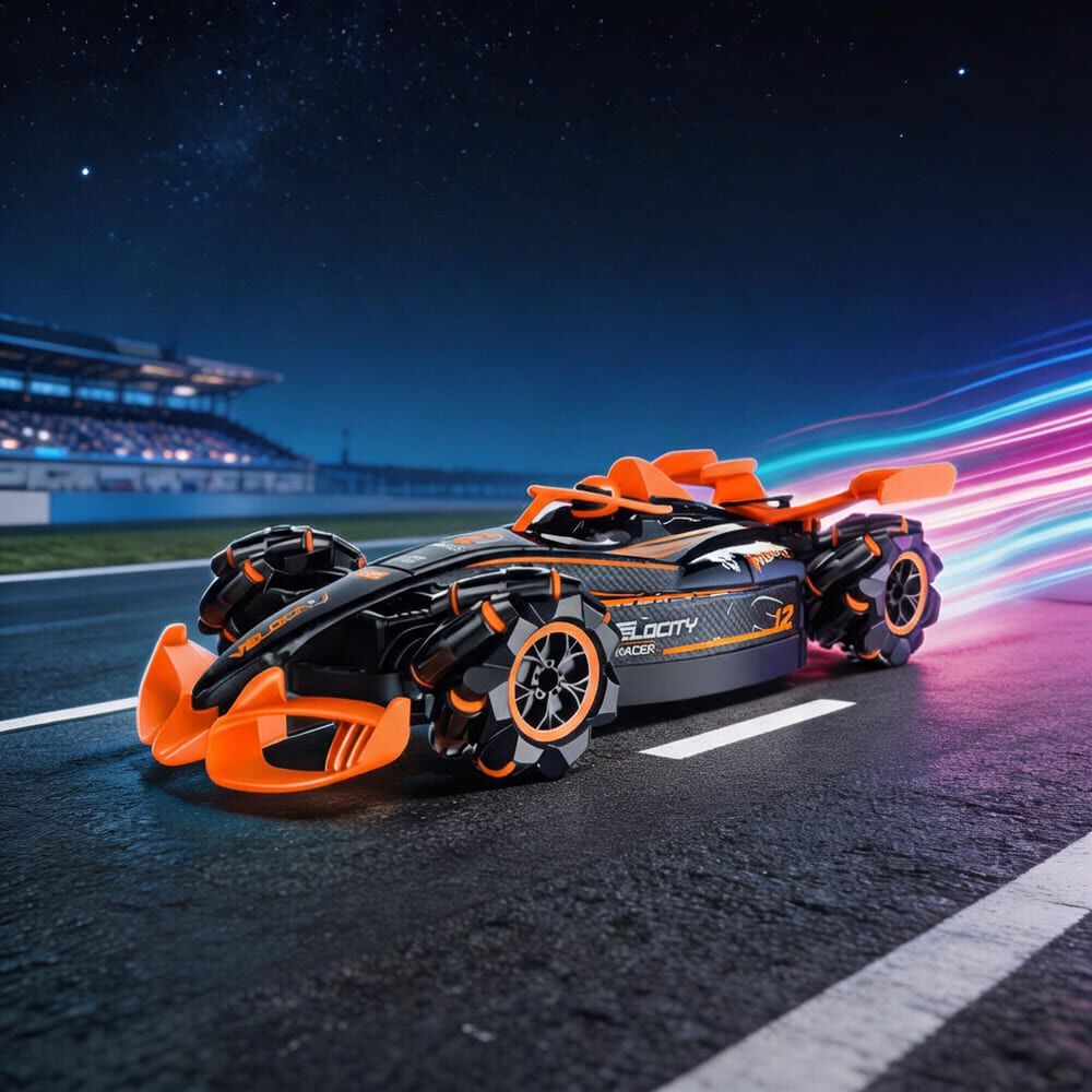 Auto F&oacute;rmula 1 Grande Control Remoto Giro 360 Humo Premium image number 0.0