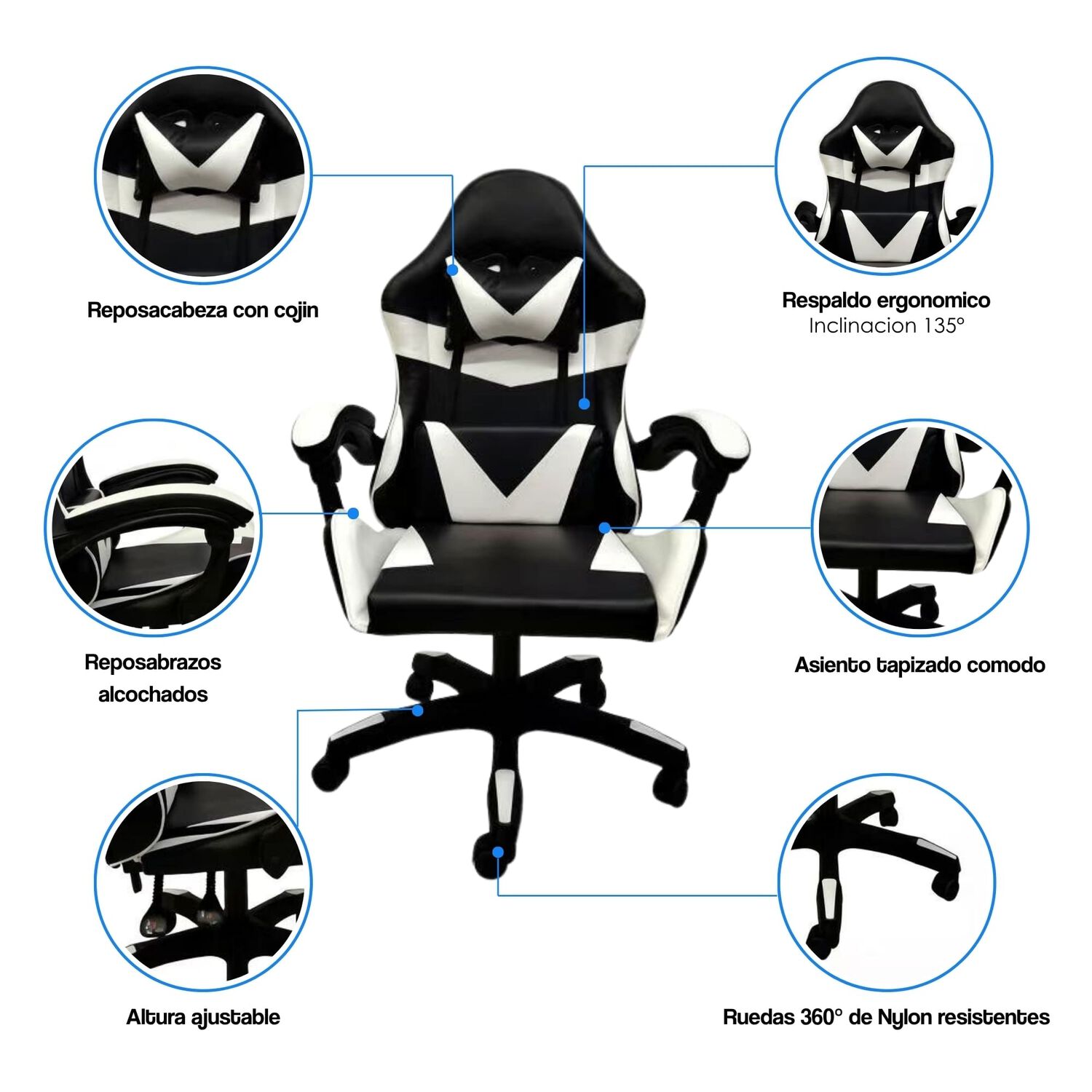 Silla Gamer Tokio Negra Y Roja - Ergon&oacute;mica Con Cojines Y Reclinable Para Un Confort &Oacute;ptimo image number 1.0